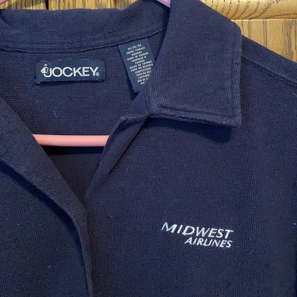 Midwest Airlines ladies button down polo. Size medium. - Picture 2 of 3